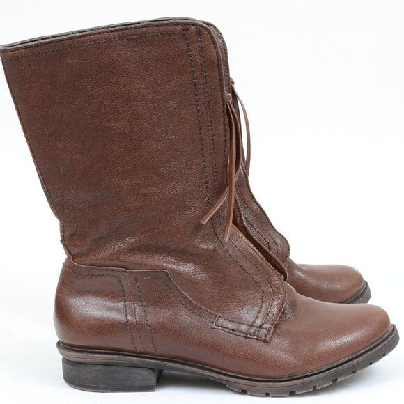 Kenneth Cole Reaction Close 2 Me Women's Size 9.5 Leather Boots Moto Grunge Punk - Picture 3 of 9